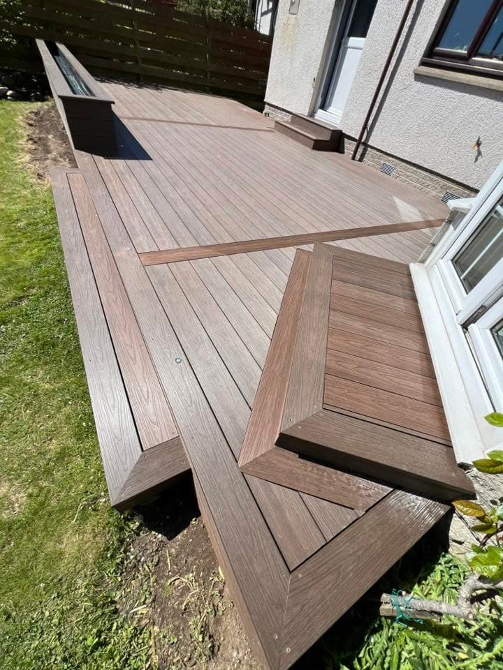 Deck and patio combination build