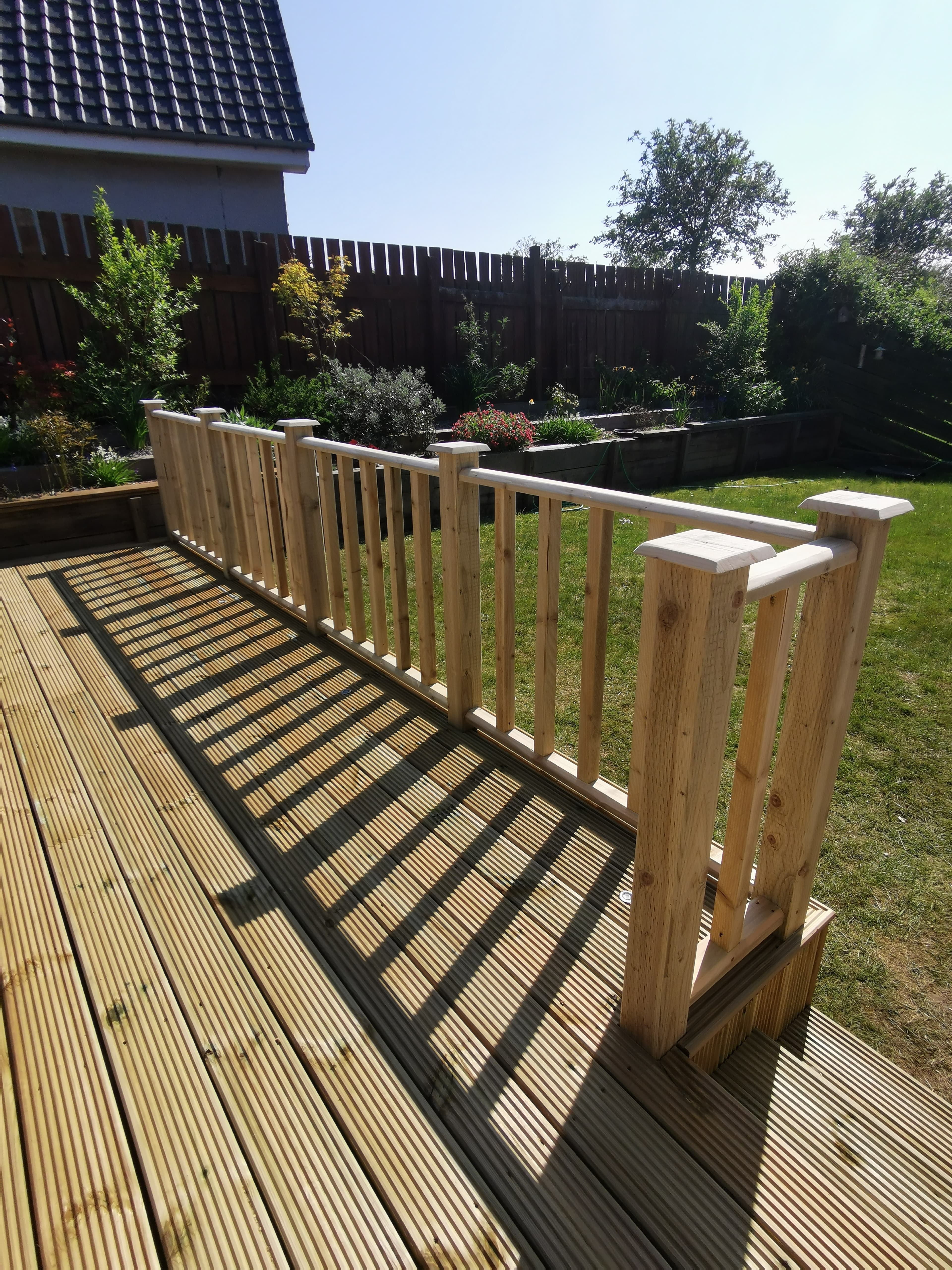 Deck and patio combination build